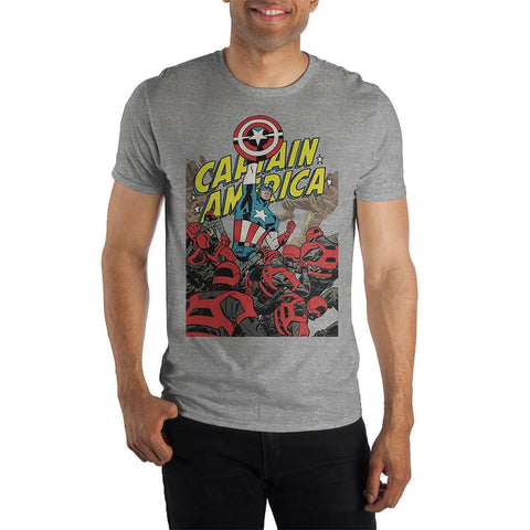 Marvel Captain America Crew Neck Short Sleeve T shirt