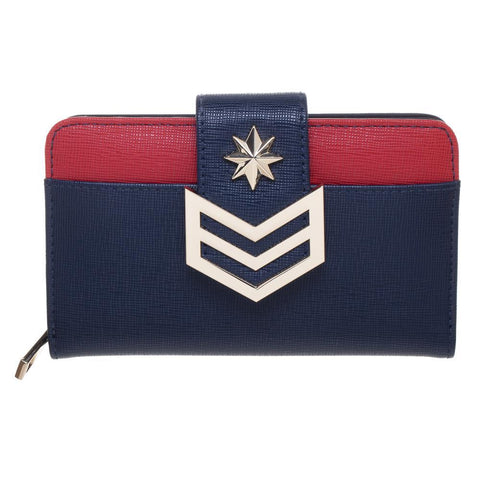 Marvel Captain Marvel Clutch Snap Zipper Wallet